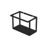 INK Versus XL Cadre pour lave-mains - 36x22x27cm - plaque de fond et porte-serviettes acier noir mat SW440239