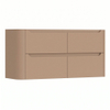 H&R Badmeubelen Juice Wastafelonderkast - 120x45x50cm - linkerhoek afgerond - 4 lades - geïntegreerde greep - peach SW1571961