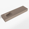 MONDIAZ LEX Opbouwwastafel 110x30x12cm 0 kraangaten wasbak links Solid Surface Smoke mat SW476470 MONDIAZ LEX Opbouwwastafel 110x30x12cm 0 kraangaten wasbak links Solid Surface Smoke mat SW476470
