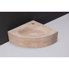 Forzalaqua Turino fontein - 30x30x10cm - kraangat midden - gezoet travertin (beige) SW67666
