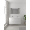 Bruynzeel Box badmeubelset 120x45cm 2 kraangaten 1 wasbak 2 lades met spiegel met softclose composite mat wit SW383973 Bruynzeel Box badmeubelset 120x45cm 2 kraangaten 1 wasbak 2 lades met spiegel met softclose composite mat wit SW383973