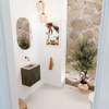 Mondiaz JOYA-DLUX Meuble de toilette 40cm - couleur Shadow - Lavabo FAYE position Gauche Sans trou de robinet couleur Saba SW1425113