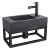 Differnz Force Fonteinset 40x22x9cm 1 kraangat recht mat zwarte kraan met sifon en afvoerplug fontein Rechthoek Natuursteen Zwart SW373214 Differnz Force Fonteinset 40x22x9cm 1 kraangat recht mat zwarte kraan met sifon en afvoerplug fontein Rechthoek Natuursteen Zwart SW373214
