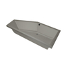 Xenz Society Compact ligbad 170x75x44cm links met poten zonder afvoer Acryl Cement Mat SW102923 Xenz Society Compact ligbad 170x75x44cm links met poten zonder afvoer Acryl Cement Mat SW102923
