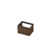 INK Wastafelonderkast - 60x45x40cm - 1 lade - greeploos - met houten keerlijst - MDF - Chocolate SW493463