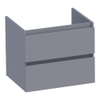 BRAUER Joy meuble sous-lavabo 60 2 tiroirs softclose - sans poignées - 1 découpe pour siphon - gris mat SW1201136