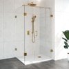 Saniclass Create Douchecabine 3-delig 90x200x120cm profielloos met antikalk en 8mm veiligheidsglas Goud geborsteld SW638603 Saniclass Create Douchecabine 3-delig 90x200x120cm profielloos met antikalk en 8mm veiligheidsglas Goud geborsteld SW638603