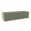 MONDIAZ ALAN MODULE SMALL Meuble sous-lavabo - 120x41x30cm - 2 tiroirs - push to open - MDF - Army mat SW645548