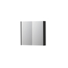 INK SPK2 armoire de toilette – 80 x 74 x 14 cm – 2 portes, portes-miroir double face – Noir mat SW353419