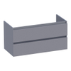 BRAUER Joy meuble sous-lavabo - 100x46x50cm - 2 tiroirs softclose - sans poignées - 1 découpe pour siphon - gris mat SW1201024