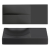Clou Vale céramique lave-mains 45x19x7cm pré-percé trou de robinet à droite Noir mat SW451475