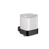 Emco Loft zeepdispenser met bedieningshendel met gesatineerd kristallen stolpbeker zwart SW211138 Emco Loft zeepdispenser met bedieningshendel met gesatineerd kristallen stolpbeker zwart SW211138