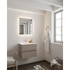 Mondiaz VICA ensemble de meuble de salle de bain - 60cm - meuble sous-vasque fumée - 2 tiroirs - lavabo nuage milieu - 1 trou de robinet - version XL 60cm haut SW1089759