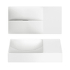 Clou Vale lave-mains - 38x19x7cm - rectangulaire - sans trou robinet - droite - blanc mat SW451453