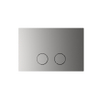 QeramiQ Push Steel Bedieningsplaat - 25x16cm - 2.0mm dikte - magnetische bevestiging - voor Geberit UP320 inbouwreservoir - RVS - dualflush - ronde knoppen - geborsteld RVS SW1552975