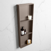 Mondiaz Easy niche 29,5x89,5x8cm - encastrable/sur meuble - 3 compartiments ouverts - Solid Surface - Fumée SW643873 Mondiaz Easy niche 29,5x89,5x8cm - encastrable/sur meuble - 3 compartiments ouverts - Solid Surface - Fumée SW643873