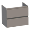 BRAUER Joy meuble sous-lavabo peu profond - 60x39x50cm - 2 tiroirs à fermeture douce - sans poignées - 1 découpe pour siphon - taupe mat SW1201251