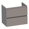 BRAUER Solution Small Wastafelonderkast - 60x39x50cm - 2 softclose greeploze lades - 1 sifonuitsparing - MDF - mat taupe SW372737