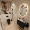 MONDIAZ TURE-DLUX Meuble toilette - 60cm - Urban - EDEN - vasque Ostra - position centrale - 1 trou de robinet SW1104658