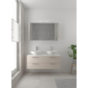 Bruynzeel Combo badmeubelset 120x45cm 2 wasbakken 2 lades met spiegelkast met softclose ceramic kasjmier grijs SW383560 Bruynzeel Combo badmeubelset 120x45cm 2 wasbakken 2 lades met spiegelkast met softclose ceramic kasjmier grijs SW383560