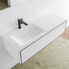 Mondiaz Lagom Meuble avec 1 tiroir 110x30x45cm vasque Cloud gauche 1 trou de robinet Solid Surface Urban SW409167