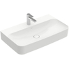 Villeroy & Boch Finion lavabo - dessous meulé 1 trou de robinet 80x47cm - ceramic+ avec trop-plein dissimulé blanc SW106488