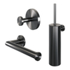 Brauer Gunmetal Edition Set d'accessoires WC - 3 pièces - PVD - gunmetal brossé SW1164614