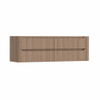 H&R Badmeubelen Juice Wastafelonderkast - 160x45x50cm - rechterhoek afgerond - 4 lades - geïntegreerde greep - charleston SW1491149