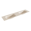 Mondiaz BIG small Linen solid surface inbouw wastafel 200cm dubbel SW435872 Mondiaz BIG small Linen solid surface inbouw wastafel 200cm dubbel SW435872