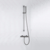 FugaFlow Eccelente Sobrado Ensemble de douche barre curseur avec douchette stick, flexible en métal et robinet de douche Gunmetal PVD SW1124018
