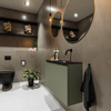 MONDIAZ TURE Kit lave-mains - 80x23x50cm - 0 trous de robinet - 2 portes - armée mate - Lavabo à droite - Solid Surface Noir SW475335 MONDIAZ TURE Kit lave-mains - 80x23x50cm - 0 trous de robinet - 2 portes - armée mate - Lavabo à droite - Solid Surface Noir SW475335