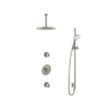 Hotbath Cobber IBS20 Regendoucheset - inbouw - 15cm plafondarm - 30cm ronde hoofddouche - 3 standen handdouche - glijstang - geborsteld nikkel (RVS) SW440645