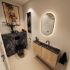 MONDIAZ TURE-DLUX Meuble toilette - 100cm - Washed Oak - EDEN - vasque Lava - position centrale - 1 trou de robinet SW1104101