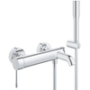 GROHE Essence New Robinet de bain avec inverseur et connexions avec garniture de douche chrome 0442588