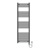 Belrad Radiateur sèche-serviettes électrique - 160x50cm - 900W - raccordement à droite - noir mat SW1580319
