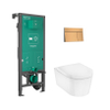 Hansgrohe EluPura S Iframe pack wandcloset - 54cm - met reservoir + bed.plaat - brons (wit) SW1406568