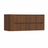 H&R Badmeubelen Juice Wastafelonderkast - 120x45x50cm - linkerhoek afgerond - 4 lades - geïntegreerde greep - dark oak SW1571943