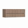 H&R Badmeubelen Juice Wastafelonderkast - 140x45x50cm - rechterhoek afgerond - 4 lades - geïntegreerde greep - charleston SW1490209