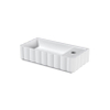 Riho Catching waves Lave-mains - 44x22cm - 1 trou de robinet à droite - solid surface - blanc mat SW1185425