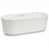 ZEZA Pure baignoire îlot - 170x80x58cm - acrylique - blanc brillant SW962848