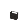 INK Wastafelonderkast - 70x45x65cm - 2 lades - greeploos - met houten keerlijst - MFC - Houtskool eiken SW693085
