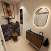 MONDIAZ TURE-DLUX Meuble toilette - 80cm - Rust - EDEN - vasque Lava - position droite - 1 trou de robinet SW1103997