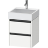 Duravit Ketho.2 Wastafelonderbouwkast - met 2 laden - 48.4x46x54.9cm - met grepen antraciet - wit mat SW772323