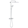 GROHE Rainshower SmartActive Ensemble de douche pluie apparent - pomme de douche 31cm - douchette carrée - thermostatique - SmartActive - chrome SW472373