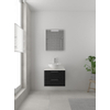 Bruynzeel Combo badmeubelset 60x45cm 1 wasbak 2 lades met spiegel met softclose ceramic zwart eiken SW383448 Bruynzeel Combo badmeubelset 60x45cm 1 wasbak 2 lades met spiegel met softclose ceramic zwart eiken SW383448