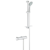 GROHE Grohtherm 2000 Ensemble de douche - robinet de douche thermostatique - avec ensemble de douche à glissière - 60cm - douchette ronde - 3 types de jets - flexible de douche lisse - avec porte-savon - chrome 0102546