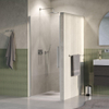 BRAUER Cosmic Nisdeur - 90x200 - draaiend - helder - glas omkeerbaar incl. glascoating - geborsteld RVS PVD SW1581001