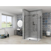Van Rijn Products ST08 Paroi fixe - 100x200cm - verre transparent - épaisseur 8mm - profil mural - Noir SW956406