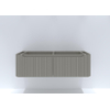 H&R badmeubelen Juice Meuble sous vasque - 140x45x40cm - coins arrondis - façade 3D - 2 tiroirs - poignée intégrée - beige mat SW867673