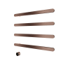 Hotbath &MORE Handdoekradiator - 80x76cm - soft square - 4 stangen - horizontaal - met schakelaar - PVD - geborsteld koper SW1245829